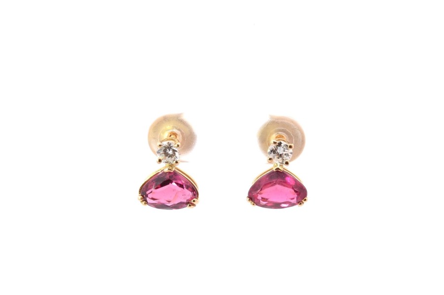 Bottazzi Blondeel Boucles D'Oreilles Tourmaline Et Diamants Boucles D'Oreilles