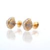 Bottazzi Blondeel Boucles D'Oreilles Diamants En Or Jaune 18K Boucles D'Oreilles