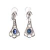 Bottazzi Blondeel Boucles D'Oreilles Anciennes Saphirs Et Diamants Boucles D'Oreilles