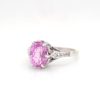 Bottazzi Blondeel Bague Saphir Rose Ovale Et Diamants En Platine Bagues Vintage Et De Creation