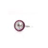 Bottazzi Blondeel Bague Rubis Et Diamants En Or Blanc 18K Solitaire Diamants