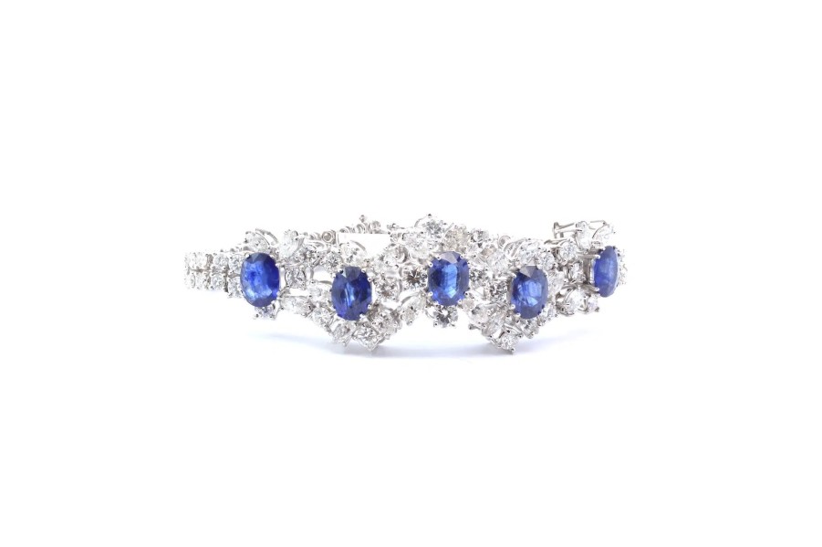 Bottazzi Blondeel Bracelet Saphirs Et Diamants En Or Blanc 18K Bracelets