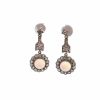 Bottazzi Blondeel Boucles Anciennes Opales Et Diamants Boucles D'Oreilles