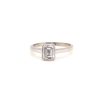 Bottazzi Blondeel Bague Solitaire Diamant De Taille Emeraude En Or 18K Et Platine Solitaire Diamants