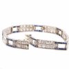 Bottazzi Blondeel Bracelet Art Deco Diamants Et Saphirs Syntetiques Bracelets