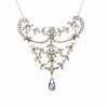 Bottazzi Blondeel Pendentif Belle Epoque Diamants Et Perles Fines Colliers