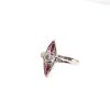 Bottazzi Blondeel Bague Marquise Diamants Et Rubis En Or Et Argent Bagues Vintage Et De Creation