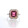 Bottazzi Blondeel Bague Vintage Tourmaline Et Diamants En Platine Bagues Vintage Et De Creation