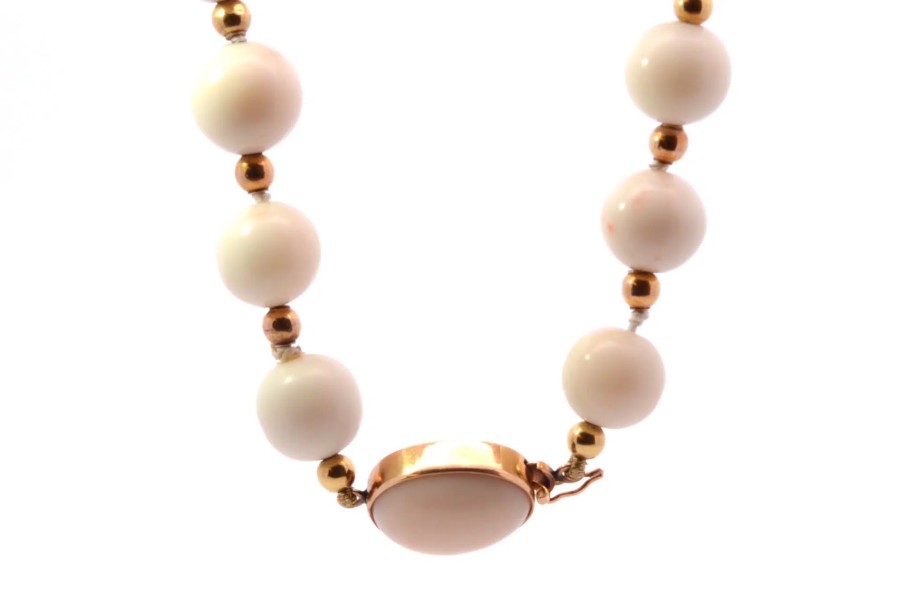 Bottazzi Blondeel Collier De Corail Blanc Et Or 18K Colliers