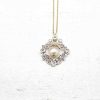 Bottazzi Blondeel Pendentif 19E Perle Et Roses De Diamants Colliers