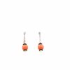 Bottazzi Blondeel Boucles D'Oreilles Corail Onyx Et Diamants Boucles D'Oreilles