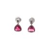 Bottazzi Blondeel Boucles D'Oreilles Tourmalines Et Diamants En Or Blanc Boucles D'Oreilles