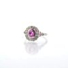 Bottazzi Blondeel Bague Saphir Rose Et Diamants En Platine Bagues Vintage Et De Creation