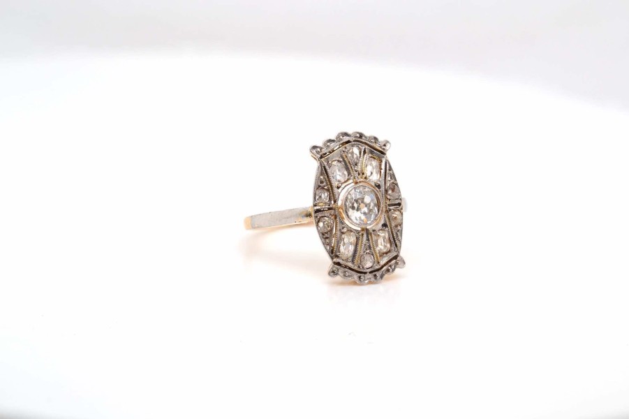 Bottazzi Blondeel Bague Art Deco Originale Sertie De Diamants Bagues Art Deco