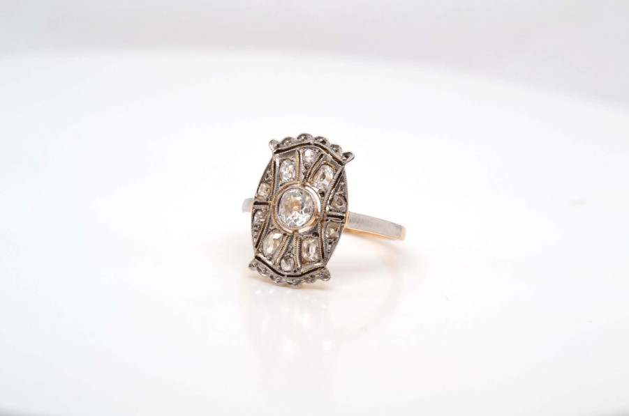 Bottazzi Blondeel Bague Art Deco Originale Sertie De Diamants Bagues Art Deco