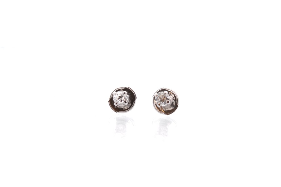 Bottazzi Blondeel Boucles D'Oreilles Puces Diamant En Or 18K Boucles D'Oreilles