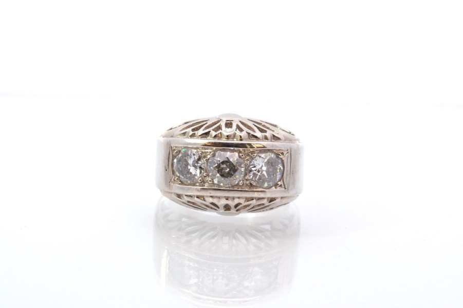 Bottazzi Blondeel Bague Diamants En Platine Et Or Blanc Bagues Vintage Et De Creation