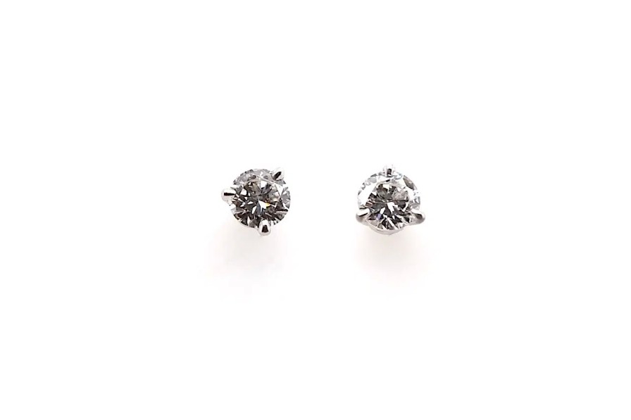 Bottazzi Blondeel Diamants Puces D'Oreilles En Or Blanc Boucles D'Oreilles