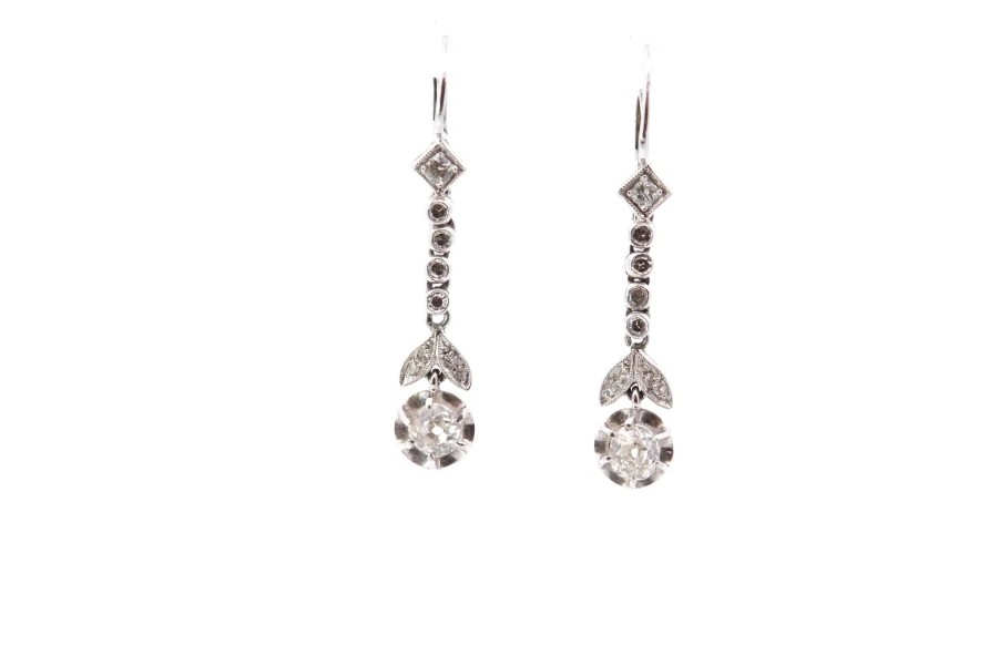 Bottazzi Blondeel Boucles D'Oreilles Diamants En Platine Boucles D'Oreilles