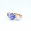 Bottazzi Blondeel Bague Opales Et Tanzanite En Or 18K Bagues Vintage Et De Creation