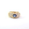 Bottazzi Blondeel Bague Jonc Diamants Et Saphir En Or Jaune 18K Bagues Vintage Et De Creation