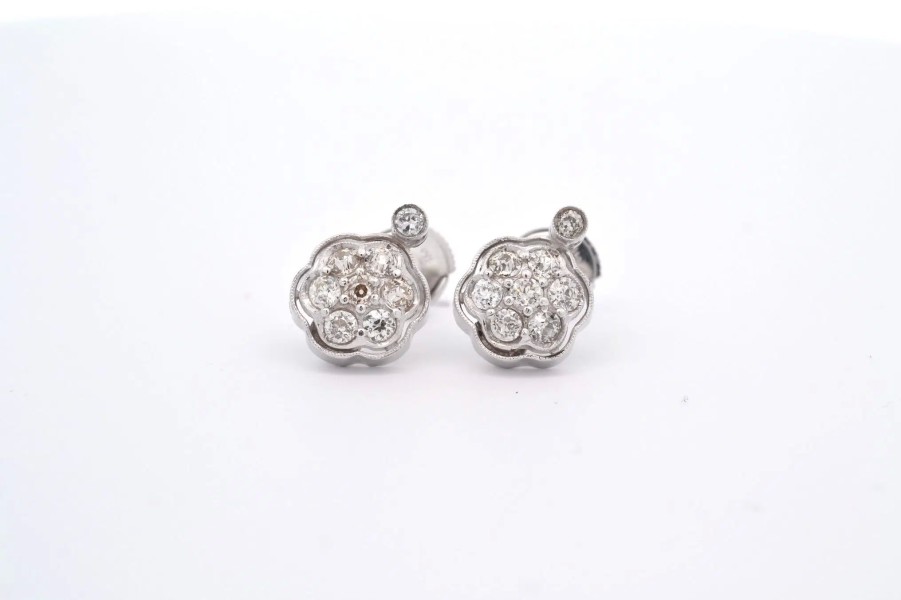 Bottazzi Blondeel Boucles D'Oreilles Diamants En Platine Boucles D'Oreilles