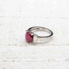 Bottazzi Blondeel Jolie Bague Rubis Et Diamants En Or Blanc 18K Bagues Vintage Et De Creation