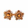 Bottazzi Blondeel Boucles D'Oreilles Citrines Et Perles De Culture Boucles D'Oreilles